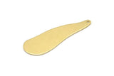 Brass Irregular Charm, 6 Raw Brass Irregular Shaped Charms With 1 Hole, Pendants, Earring Findings (43x14x0.80mm) M03254
