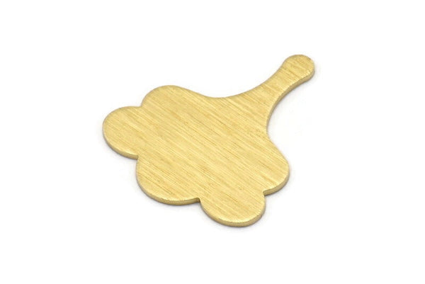 Brass Leaf Blank, 8 Textured Raw Brass Leaf Blanks, Findings (25x21x0.80mm) M03273
