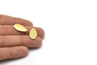 Brass Irregular Blank, 8 Raw Brass Irregular Shaped Stamping Blanks, Earring Findings (20x11x0.80mm) M03259