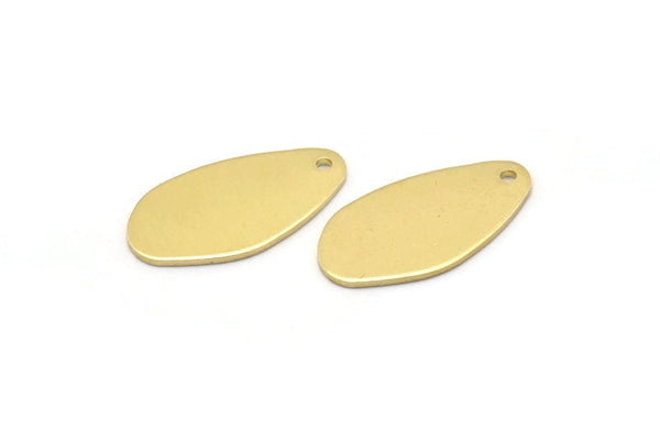 Brass Irregular Charm, 8 Raw Brass Irregular Shaped Charms With 1 Hole, Pendants, Earring Findings (20x11x0.80mm) M03261