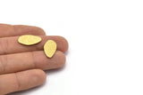 Brass Irregular Blank, 8 Textured Raw Brass Irregular Shaped Stamping Blanks, Earring Findings (20x11x0.80mm) M03263