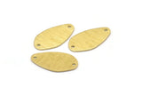 Brass Irregular Charm, 8 Textured Raw Brass Irregular Shaped Charms With 2 Holes, Pendants, Earring Findings (20x11x0.80mm) M03262