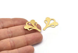 Brass Leaf Blank, 8 Textured Raw Brass Leaf Blanks, Findings (25x21x0.80mm) M03274
