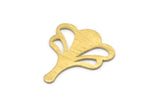 Brass Leaf Blank, 8 Textured Raw Brass Leaf Blanks, Findings (25x21x0.80mm) M03275