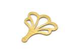 Brass Leaf Blank, 8 Textured Raw Brass Leaf Blanks, Findings (25x21x0.80mm) M03276