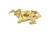 Brass Drop Blank, 50 Textured Raw Brass Drop Shaped Blanks, Stamping Blanks, Findings (12x6x0.80mm) M03281