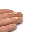 Copper Drop Charm, 50 Raw Copper Drop Shaped Charms With 1 Hole, Pendants, Earring Findings (12x6x0.80mm) M03294