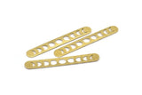 Brass Oval Blank, 6 Textured Raw Brass Moon Phases Shaped Blanks, Oval Bars, Findings (50x7x0.80mm) M03298