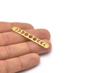 Brass Oval Blank, 6 Textured Raw Brass Moon Phases Shaped Blanks, Oval Bars, Findings (50x7x0.80mm) M03298