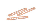 Copper Oval Blank, 6 Raw Copper Moon Phases Shaped Blanks, Oval Bars, Findings (50x7x0.80mm) M03310
