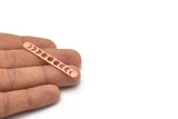 Copper Oval Blank, 6 Raw Copper Moon Phases Shaped Blanks, Oval Bars, Findings (50x7x0.80mm) M03310