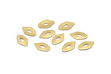 Brass Leaf Blank, 50 Tiny Raw Brass Leaf Blanks (10x6x0.80mm) M03331