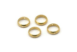 10mm Circle Connector, 50 Raw Brass Circle Ring Connector With 2 Holes, Findings (10x2.5mm) BS 1851