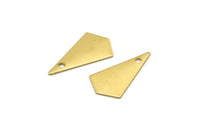 Brass Triangle, 20 Raw Brass Triangle Charms with 1 holes (22x12x0.60mm) U016
