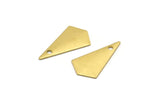 Brass Triangle, 20 Raw Brass Triangle Charms with 1 holes (22x12x0.60mm) U016