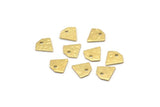 Brass Diamond Charm, 50 Hammered Tiny Raw Brass Diamond Charms With 1 Hole (8x0.80mm) M03329