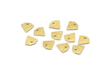 Brass Diamond Charm, 50 Hammered Tiny Raw Brass Diamond Charms With 1 Hole (8x0.80mm) M03329