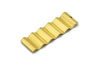 Brass Zig Zag Charm, 6 Raw Brass Zig Zag Shape Charms With 1 Hole, Pendants, Earrings (46x15x0.80mm) B0347