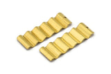 Brass Zig Zag Charm, 6 Raw Brass Zig Zag Shape Charms With 1 Hole, Pendants, Earrings (46x15x0.80mm) B0347