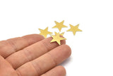Raw Brass Star, 20 Raw Brass Star Blank, Stamping Tag, Findings, Charms, (15mm) Brs 626 A0297