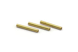 Brass Plain Tubes - 100 Raw Brass Tube Beads (1.5x12mm) D0284