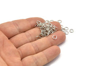 Silver Jump Ring, 250 Silver Tone Brass Jump Rings (5x0.8mm) A1081
