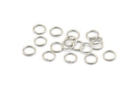 Silver Jump Ring, 250 Silver Tone Brass Jump Rings (7x0.8mm) A1078