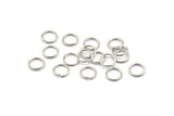Silver Jump Ring, 250 Silver Tone Brass Jump Rings (7x0.8mm) A1078