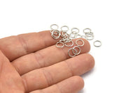 Silver Jump Ring, 250 Silver Tone Brass Jump Rings (7x0.8mm) A1078