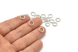 Silver Jump Ring, 100 Silver Tone Brass Jump Rings (8x1.2mm) A1021