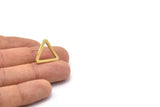 Brass Triangle Earring, 10 Raw Brass Triangle Stud Earrings (19x2mm) D0016 A2196