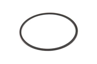 Black Circle Connector, 4 Oxidized Black Brass Circle Connectors (60x2x1mm) D990 S1041