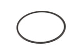 Black Circle Connector, 4 Oxidized Black Brass Circle Connectors (60x2x1mm) D990 S1041