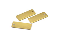 Brass Rectangle Bar, 50 Raw Brass Rectangle Stamping Blanks, Stamping Charms (20x8x0.80mm) A0812