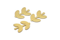 Flower Leaf Blank, 24 Raw Brass Flower Stamping Blanks (16.5x12x0.80mm) Brs A0501