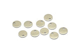 Steel Cabochon Tag, 100 Stainless Steel Cabochon Tags With 1 Hole, Stamping Tags (8x0.80mm) M03091