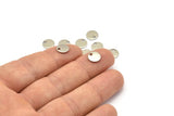 Steel Cabochon Tag, 100 Stainless Steel Cabochon Tags With 1 Hole, Stamping Tags (8x0.80mm) M03091