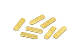 Brass Necklace Bar, 50 Textured Raw Brass Rectangle Blanks, Stamping Blanks (14x4x0.80mm) M02689
