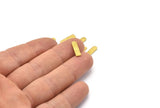 Brass Necklace Bar, 50 Textured Raw Brass Rectangle Blanks, Stamping Blanks (14x4x0.80mm) M02689