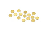 Brass Round Tag, 100 Textured Raw Brass Round Stamping Blanks, Findings (6x0.80mm) M03103