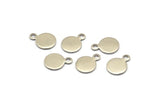 Steel Cabochon Tag, 100 Stainless Steel Cabochon Tags With 1 Loop, Stamping Tags (11x8x0.80mm) M03094