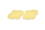 Brass Badge Blank, 4 Raw Brass Badge Blanks, Findings, Stamping Blanks (39x28x0.80mm) M01235