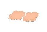 Copper Badge Blank, 2 Raw Copper Badge Blanks, Findings, Stamping Blanks (39x28x0.80mm) M03230