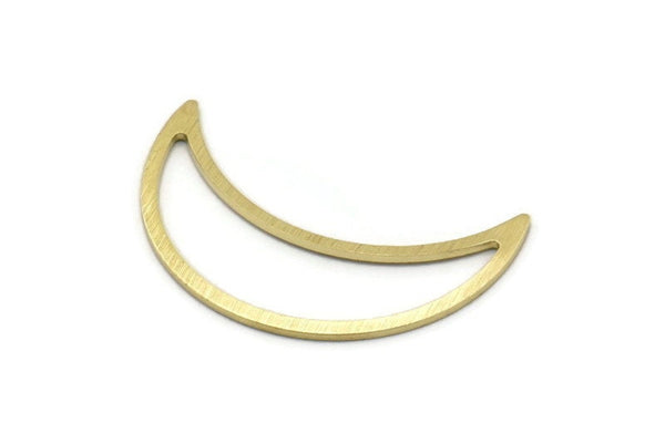 Brass Moon Crescent, 8 Textured Raw Brass Moon Blanks, Stamping Blanks (30x10x0.80mm) M03076