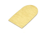 D Shape Blank, 4 Textured Raw Brass D Shaped Stamping Blanks, Findings (35x20x0.80mm) M03174