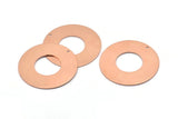 Copper Round Charm, 2 Raw Copper Round Tags, Round Charms With 1 Hole (35x0.80mm) M03228