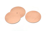 Copper Round Charm, 2 Raw Copper Round Tags, Round Charms With 1 Hole (35x0.80mm) M03225