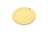 Brass Round Charm, 2 Raw Brass Charms With 1 Hole, Pendants, Findings (32x1mm) M03219
