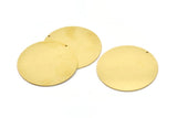 Brass Round Charm, Raw Brass Charm With 1 Hole, Pendant, Finding (47x1mm) M03222