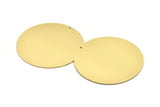 Brass Round Charm, Raw Brass Charm With 1 Hole, Pendant, Finding (57x1mm) M03223